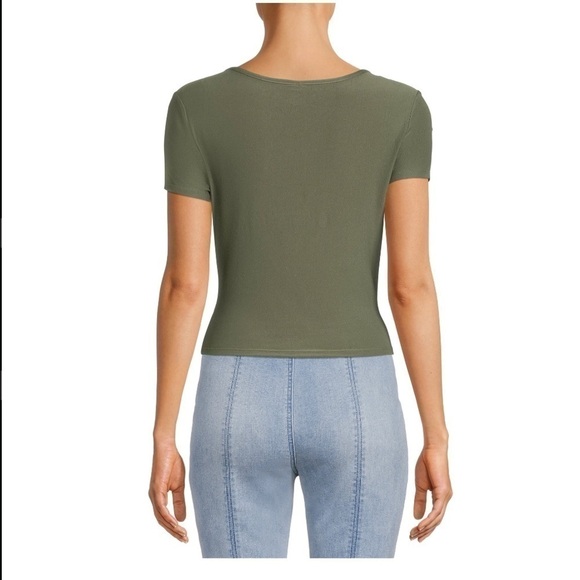 no Boundaries Junior's Lace-Up Top In Midnight Green XXL 19 New - Picture 4 of 8